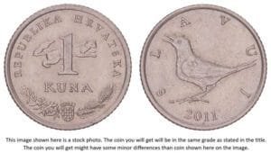 CROATIA 1 kuna 2011 / Croatian text / XF-