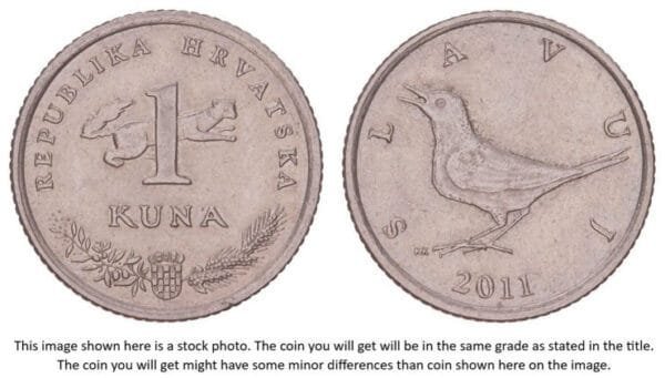 CROATIA 1 kuna 2011 / Croatian text / XF-