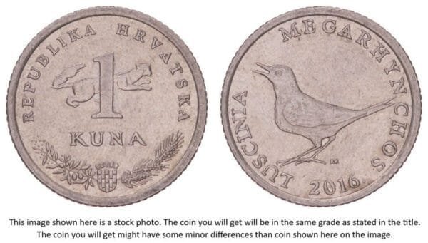 CROATIA 1 kuna 2016 / Latin text / XF-