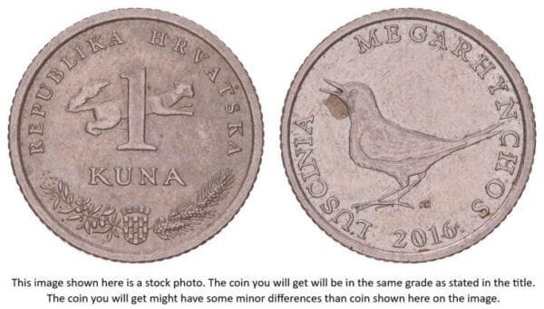 CROATIA 1 kuna 2016 / Latin text / VF+