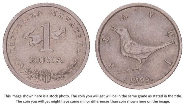 CROATIA 1 kuna 1995 / Croatian text / VF