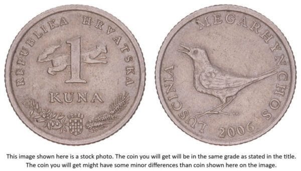 CROATIA 1 kuna 2006 / Latin text / VF