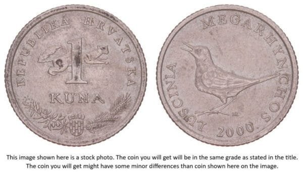 CROATIA 1 kuna 2000 / Latin text / VF