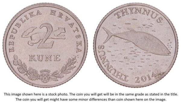 CROATIA 2 kune 2014 / Latin text / XF