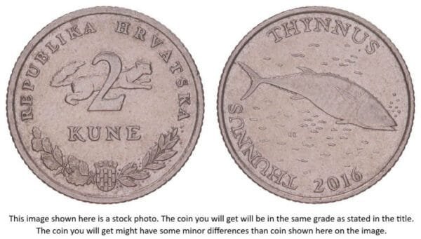 CROATIA 2 kune 2016 / Latin text / XF-