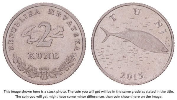 CROATIA 2 kune 2015 / Croatian text / XF-