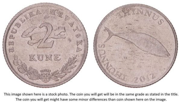 CROATIA 2 kune 2012 / Latin text / VF+