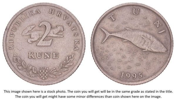 CROATIA 2 kune 1995 / Croatian text / VF
