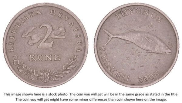 CROATIA 2 kune 2008 / Latin text / VF