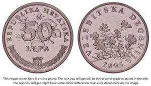 CROATIA 50 lipa 2005 / Croatian text / UNC