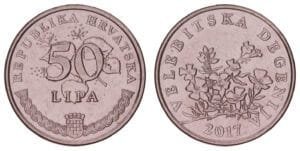 CROATIA 50 lipa 2017 / Croatian text / UNC