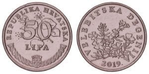 CROATIA 50 lipa 2019 / Croatian text / UNC