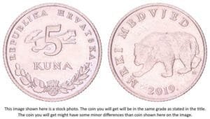 CROATIA 5 kuna 2019 / Croatian text / XF+