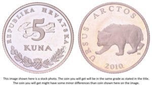 CROATIA 5 kuna 2010 / Latin text / Proof