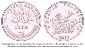 CROATIA 50 lipa 2018 / Latin text / UNC