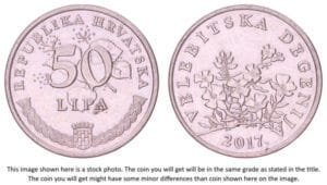 CROATIA 50 lipa 2017 / Croatian text / UNC-