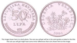 CROATIA 50 lipa 2004 / Latin text / UNC-