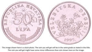 CROATIA 50 lipa 1995 / Croatian text / XF+