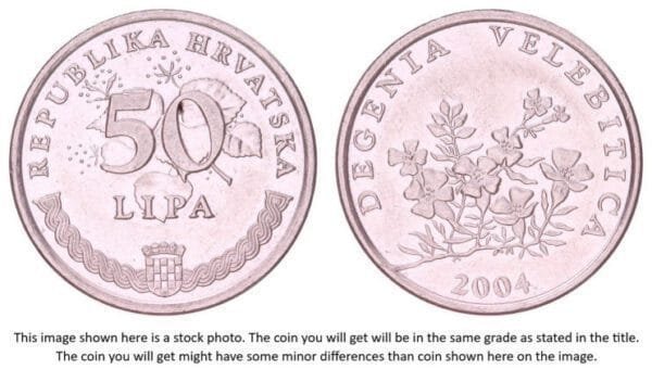 CROATIA 50 lipa 2004 / Latin text / XF+