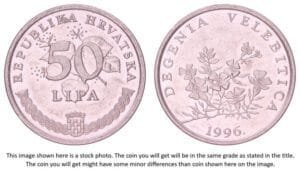 CROATIA 50 lipa 1996 / Latin text / XF+