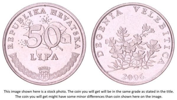 CROATIA 50 lipa 2006 / Latin text / XF+