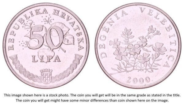 CROATIA 50 lipa 2000 / Latin text / XF+