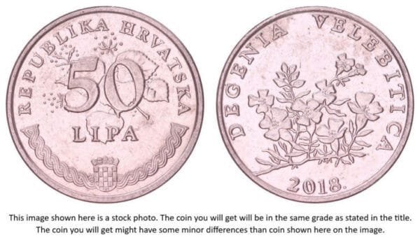 CROATIA 50 lipa 2018 / Latin text / XF+