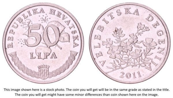 CROATIA 50 lipa 2011 / Croatian text / XF+