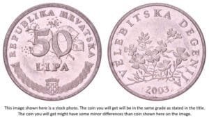 CROATIA 50 lipa 2003 / Latin text / VF+
