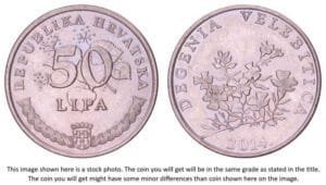 CROATIA 50 lipa 2014 / Latin text / XF-