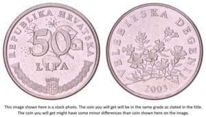 CROATIA 50 lipa 2003 / Croatian text / XF-