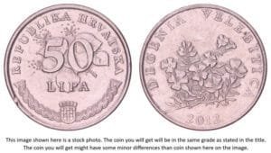 CROATIA 50 lipa 2012 / Latin text / XF