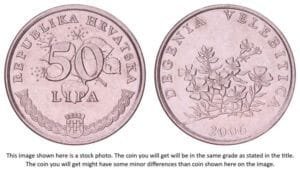 CROATIA 50 lipa 2006 / Latin text / XF