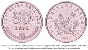 CROATIA 50 lipa 1995 / Croatian text / XF