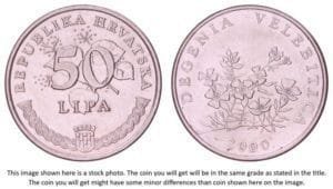 CROATIA 50 lipa 2000 / Latin text / XF