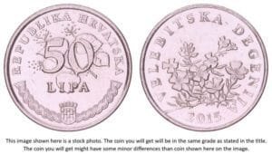 CROATIA 50 lipa 2015 / Croatian text / XF