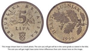 CROATIA 5 lipa 1999 / Croatian text / XF+