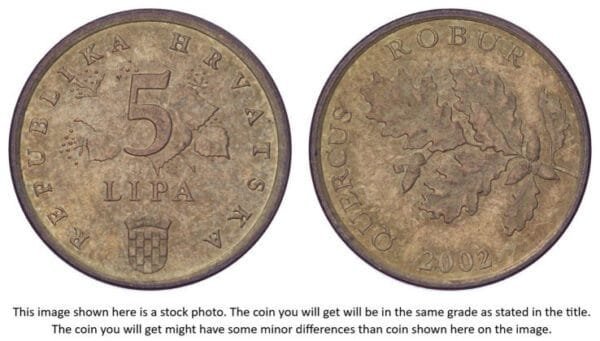 CROATIA 5 lipa 2002 / Latin text / VF+