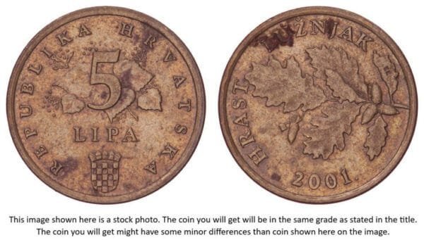 CROATIA 5 lipa 2001 / Croatian text / VF