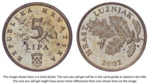 CROATIA 5 lipa 2007 / Croatian text / UNC-