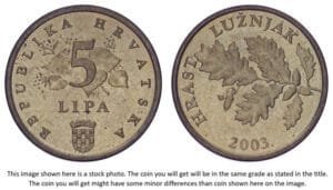 CROATIA 5 lipa 2003 / Croatian text / UNC-