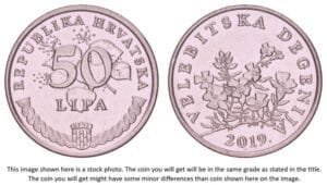 CROATIA 50 lipa 2019 / Croatian text / UNC-