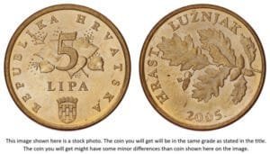 CROATIA 5 lipa 2005 / Croatian text / UNC