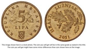 CROATIA 5 lipa 2011 / Croatian text / UNC