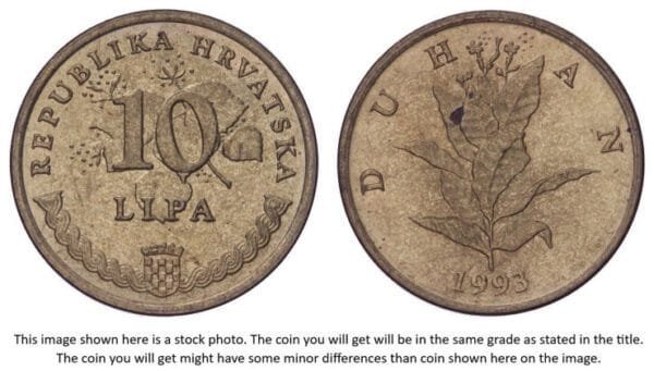 CROATIA 10 lipa 1993 / Croatian text / XF-