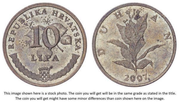 CROATIA 10 lipa 2007 / Croatian text / VF+