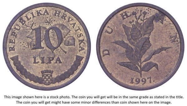 CROATIA 10 lipa 1997 / Croatian text / VF+