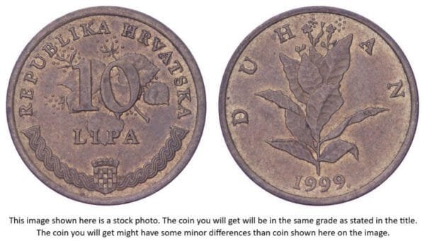 CROATIA 10 lipa 1999 / Croatian text / VF+