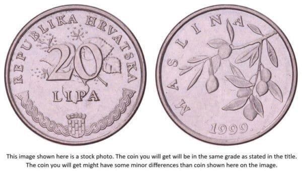 CROATIA 20 lipa 1999 / Croatian text / VF-