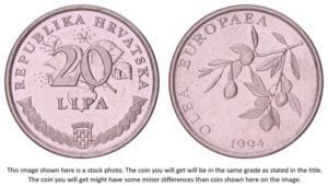 CROATIA 20 lipa 1994 / Latin text / XF+